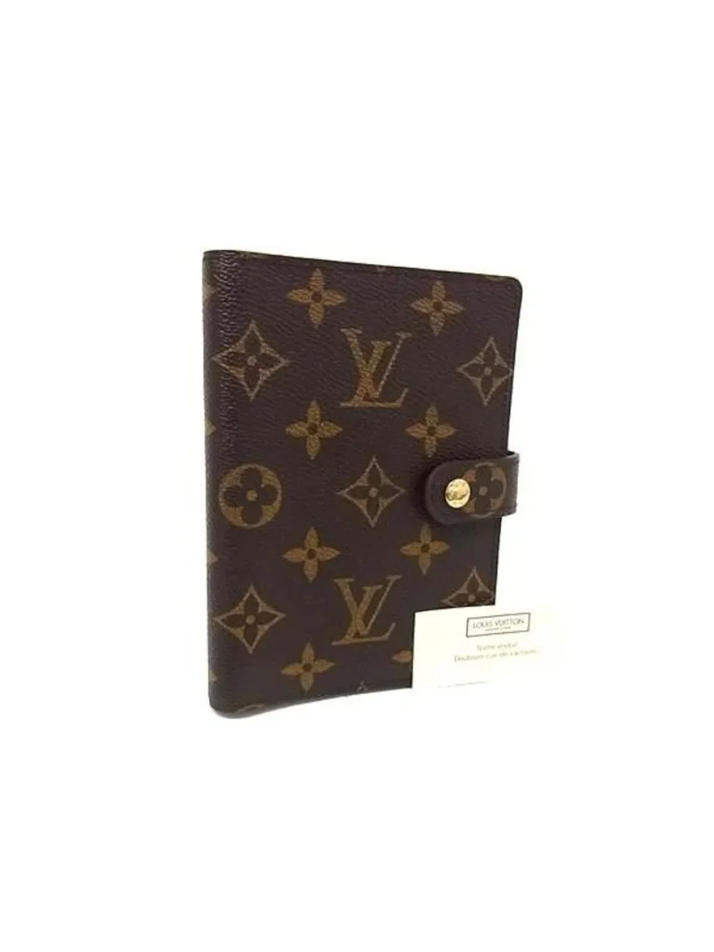 Louis Vuitton Monogram Agenda PM 6 Hole Notebook Cover Schedule Book Brown